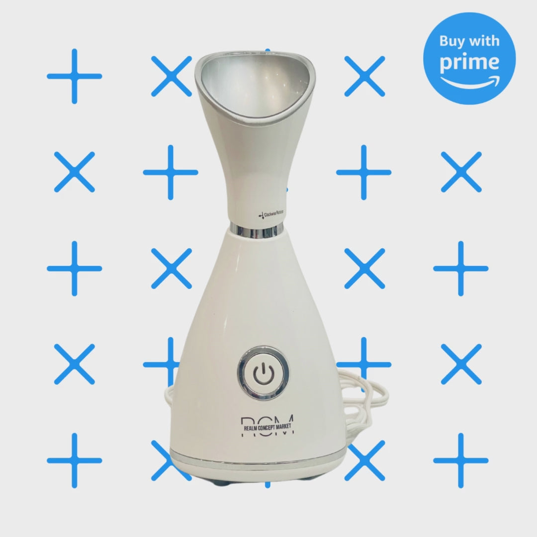 Nano-Ionic Facial Steamer for Clear and Hydrated Skin – Realm