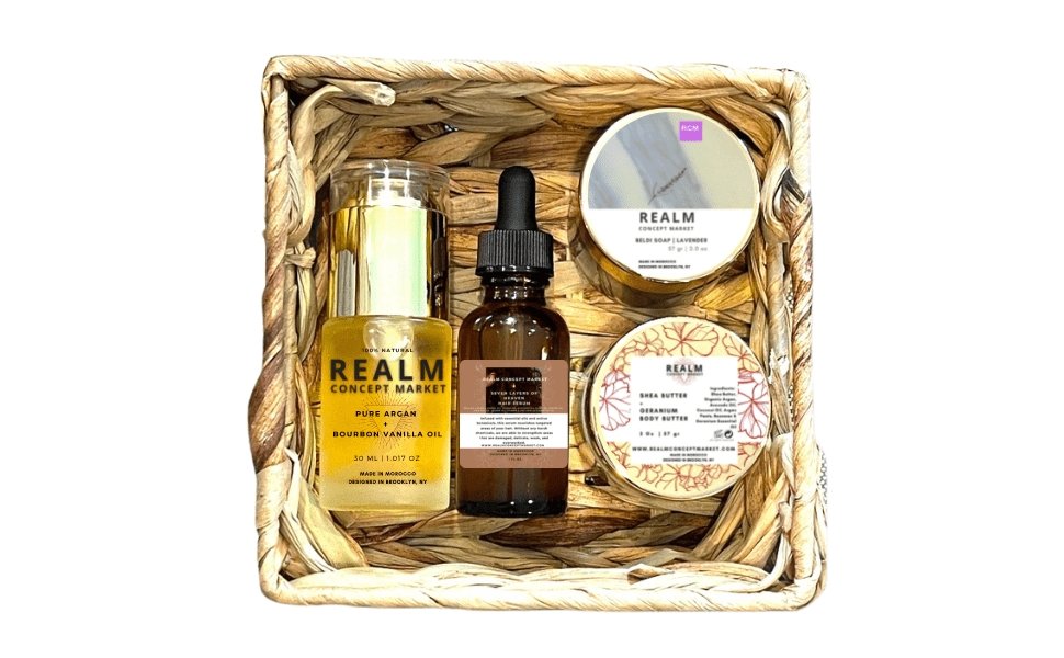 Glow Getter Travel Kit - TSA Friendly Organic Beauty Essentials for Hydrated & Radiant Skin and Hair. - Realm Concept Market