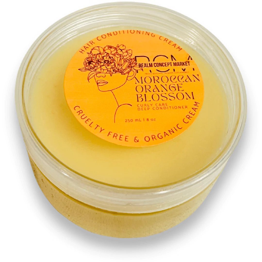 Moroccan Orange Blossom Conditioning Creme - Nourish and Revitalize Your Hair with the Power of Orange Essential Oil - Realm Concept Market