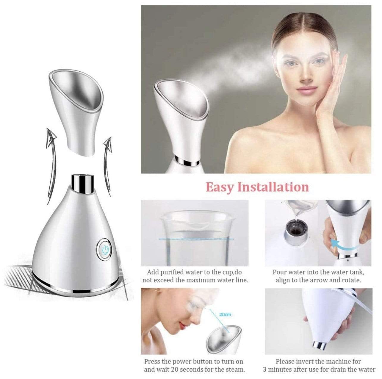 Nano-Ionic Facial Steamer for Clear and Hydrated Skin – Realm Concept ...