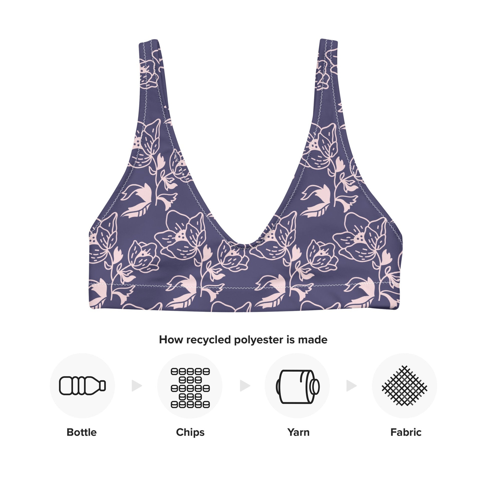 REALM | In Bloom Recycled Padded Bikini Top - Realm Concept Market