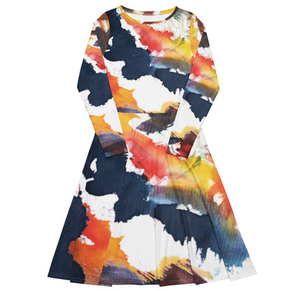 REALM | Splash Long Sleeve Midi Dress - Realm Concept Market