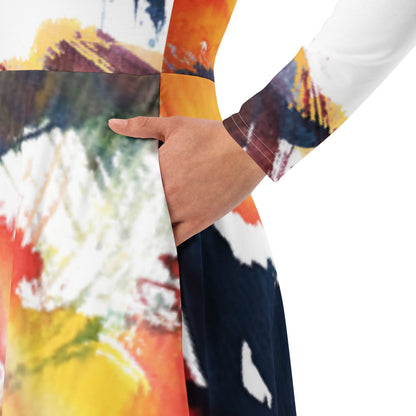 REALM | Splash Long Sleeve Midi Dress - Realm Concept Market