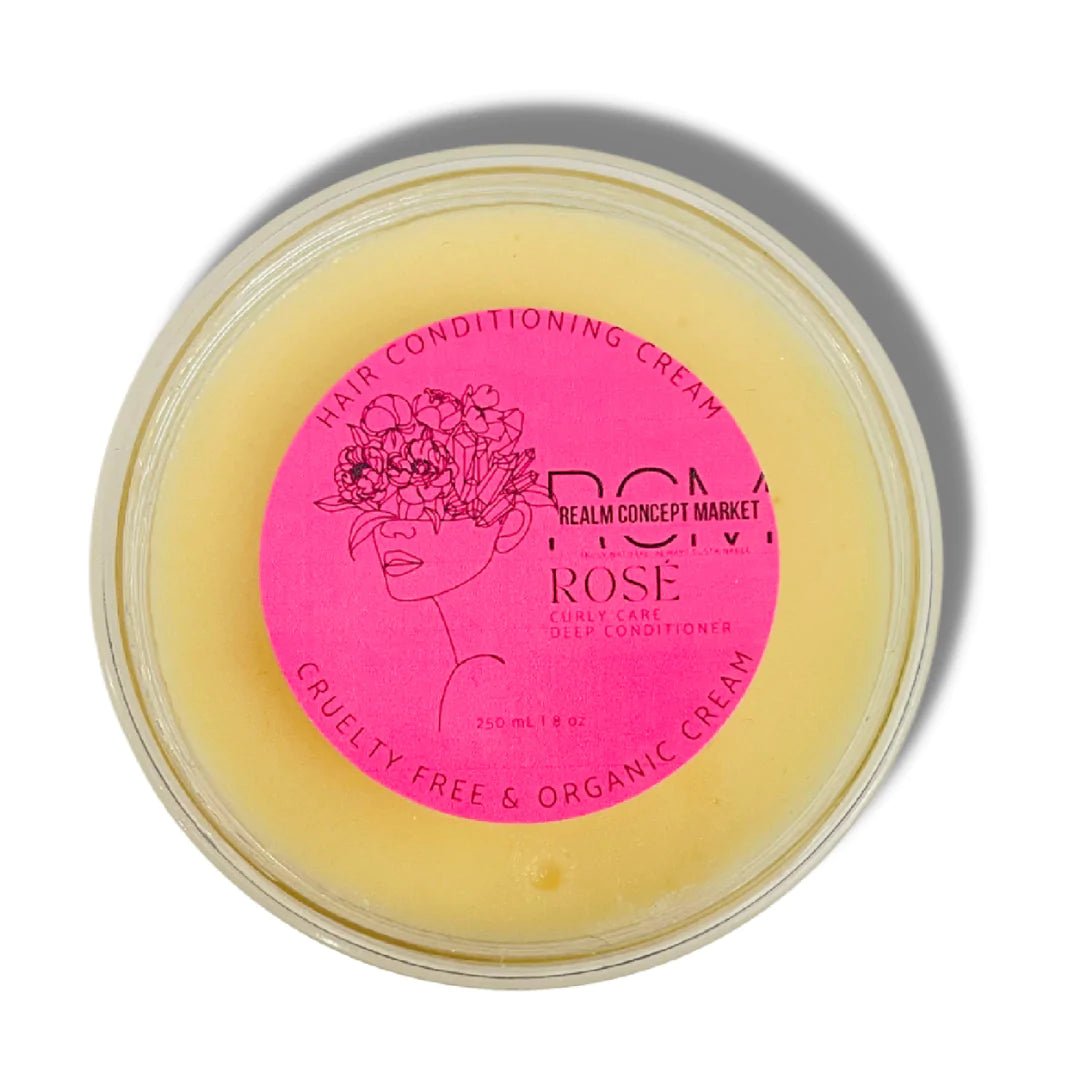 Rose Conditioning Creme - Nourish and Revitalize Your Hair with Organic Rose Essential Oil - Chemical-Free, Cruelty-Free, and Ethically-Sourced - Realm Concept Market