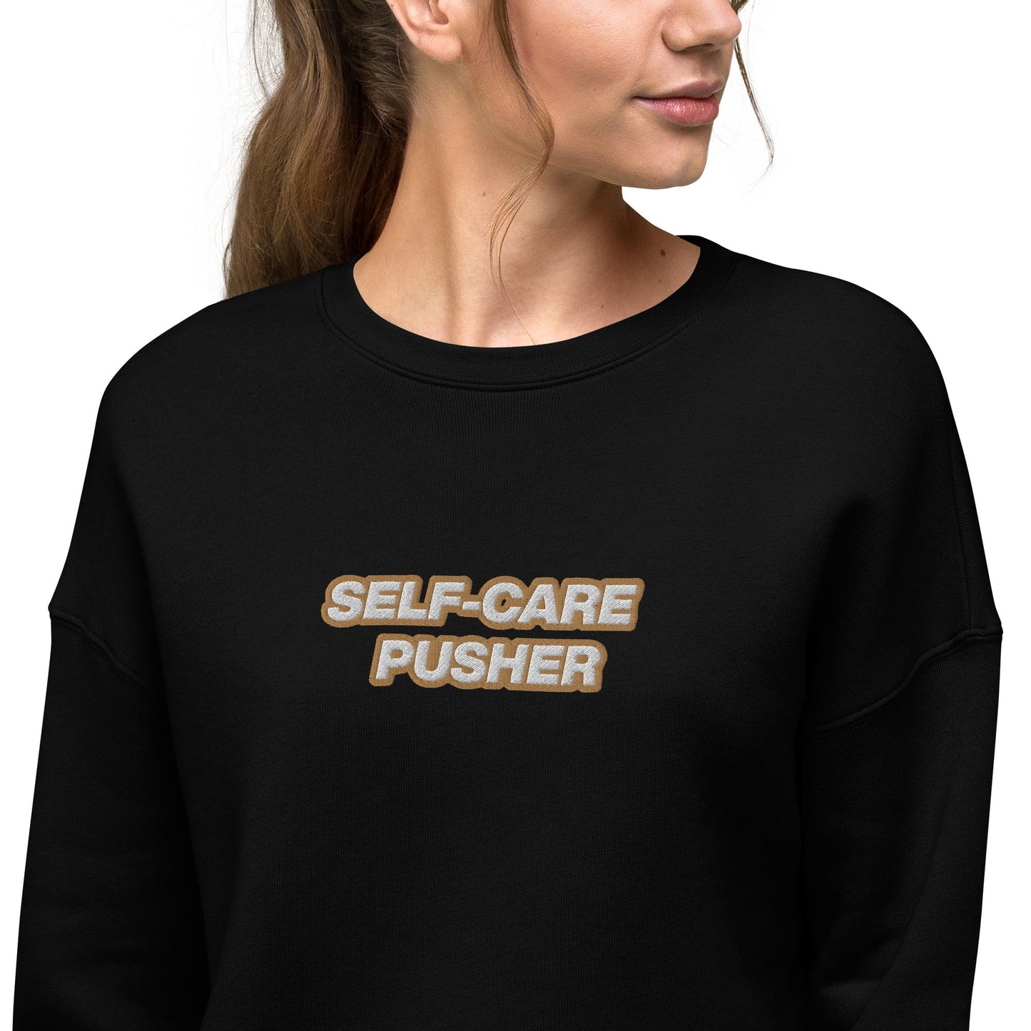 Self-Care Pusher Crop Sweatshirt | Realm Concept Market - Realm Concept Market