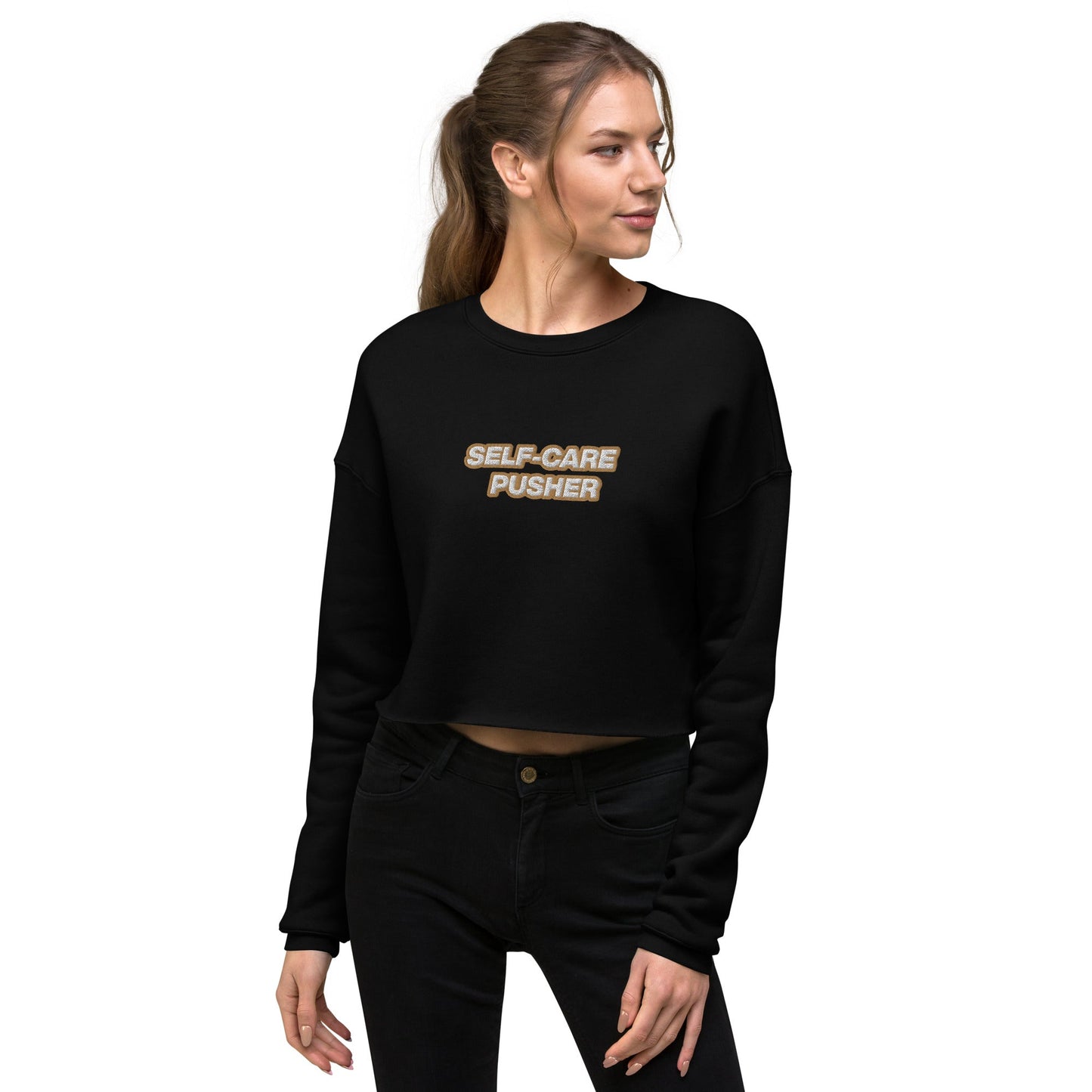 Self-Care Pusher Crop Sweatshirt | Realm Concept Market - Realm Concept Market