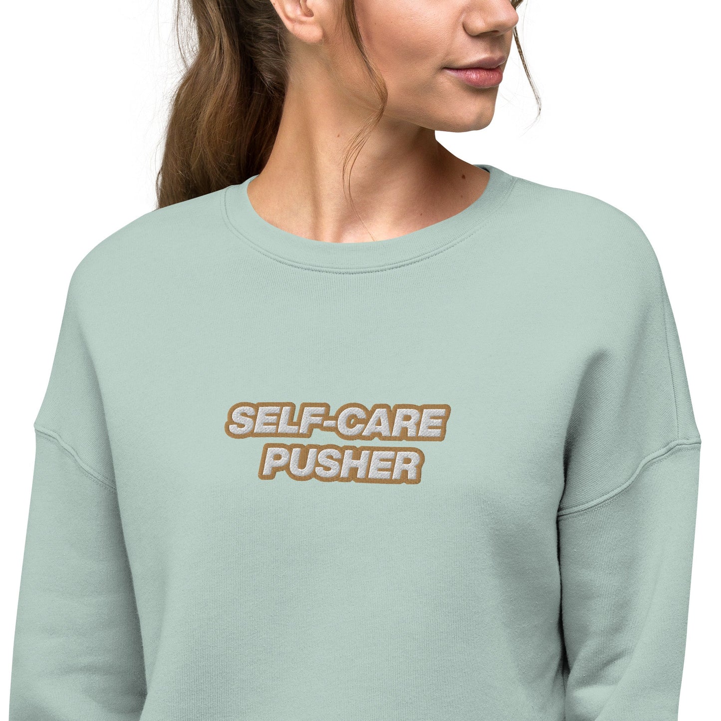 Self-Care Pusher Crop Sweatshirt | Realm Concept Market - Realm Concept Market