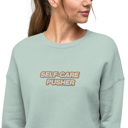 Self-Care Pusher Crop Sweatshirt | Realm Concept Market - Realm Concept Market