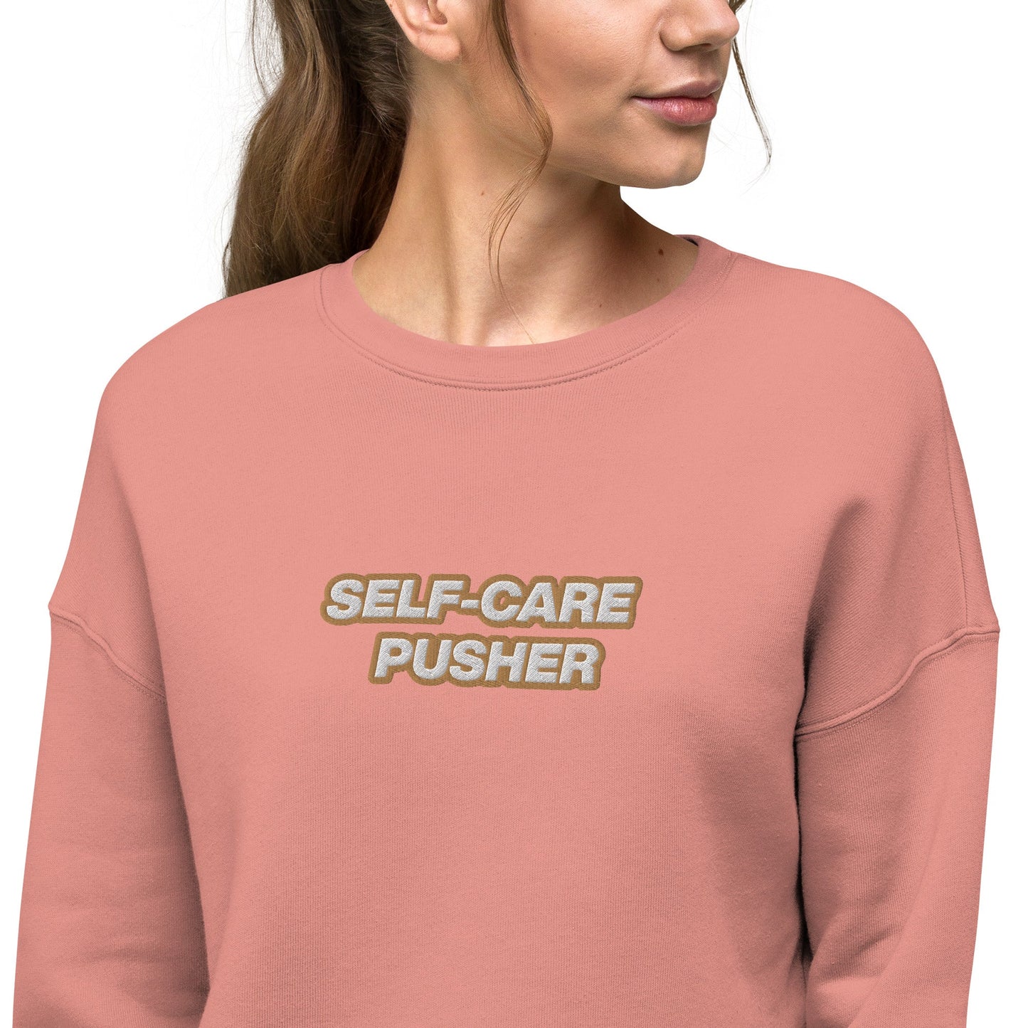 Self-Care Pusher Crop Sweatshirt | Realm Concept Market - Realm Concept Market